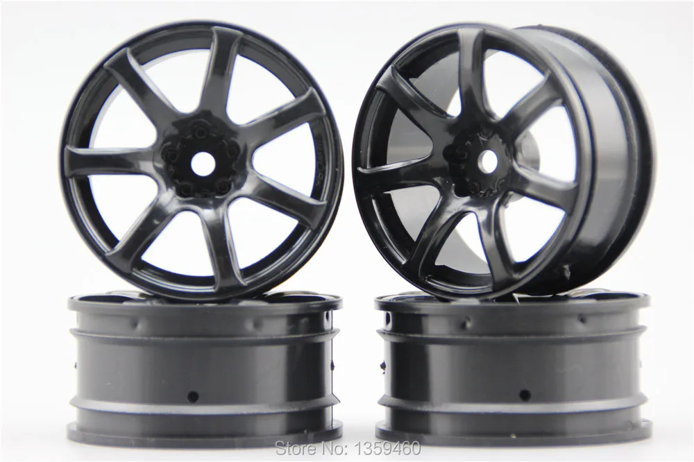 4pcs 1/10 Touring&Drift  Wheel Rim W73SNK(Material Black) 3mm offset  fits for 1:10 Touring&Drift Car 1/10 Rim 11005