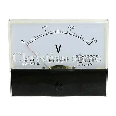 Rectangle Dial Panel Gauge Voltage Voltmeter AC 0-300V 44L1