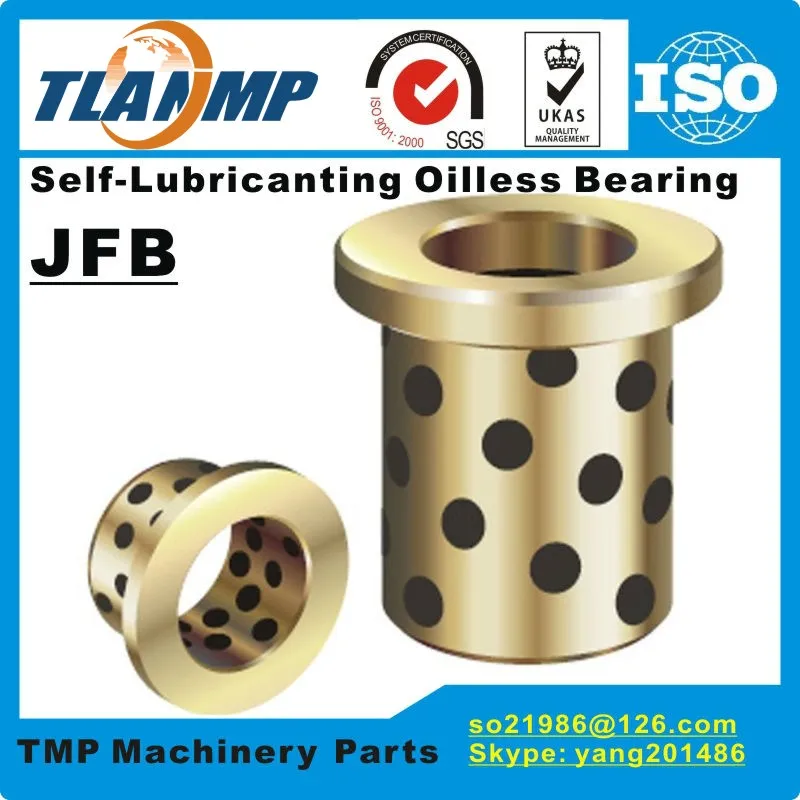 

JFB0612/0612F JFB0815/0815F JFB1020/1020F Flanged Solid-Lubricanting Oilless Graphite Brass Bushing|Copper Bearing