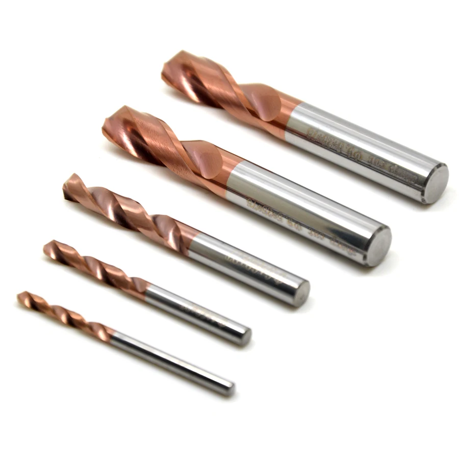 30%Off Micro grain solid Tungsten carbide CNC Twist Drill Bits HRC55 Carbide Drill bits For Metal working 3,4,5,6,7,8,9,10,11,12