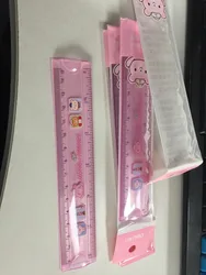 4pcs /lot bendable flexible ruler pink plastic  15cm ruler centimetre measure curved surface ruler