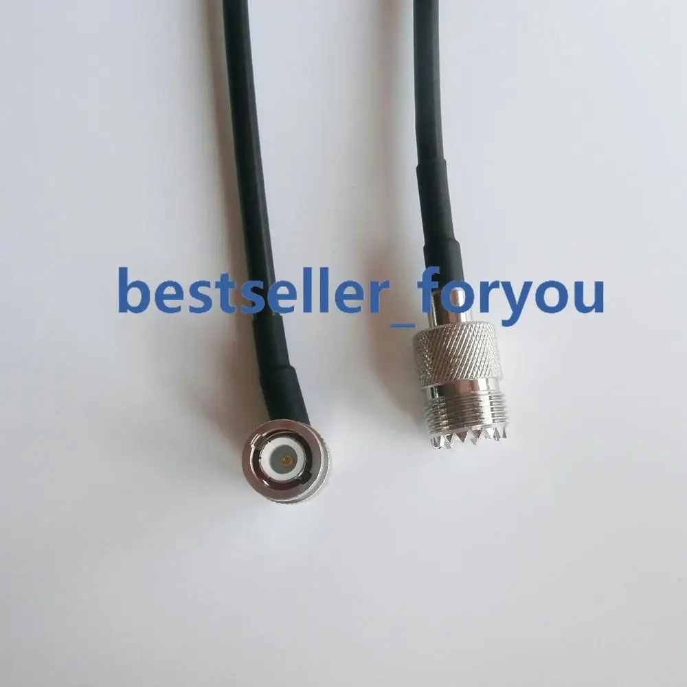 UHF female SO239 to BNC male right angle jumper pigtail coax RG58 cable 20inch