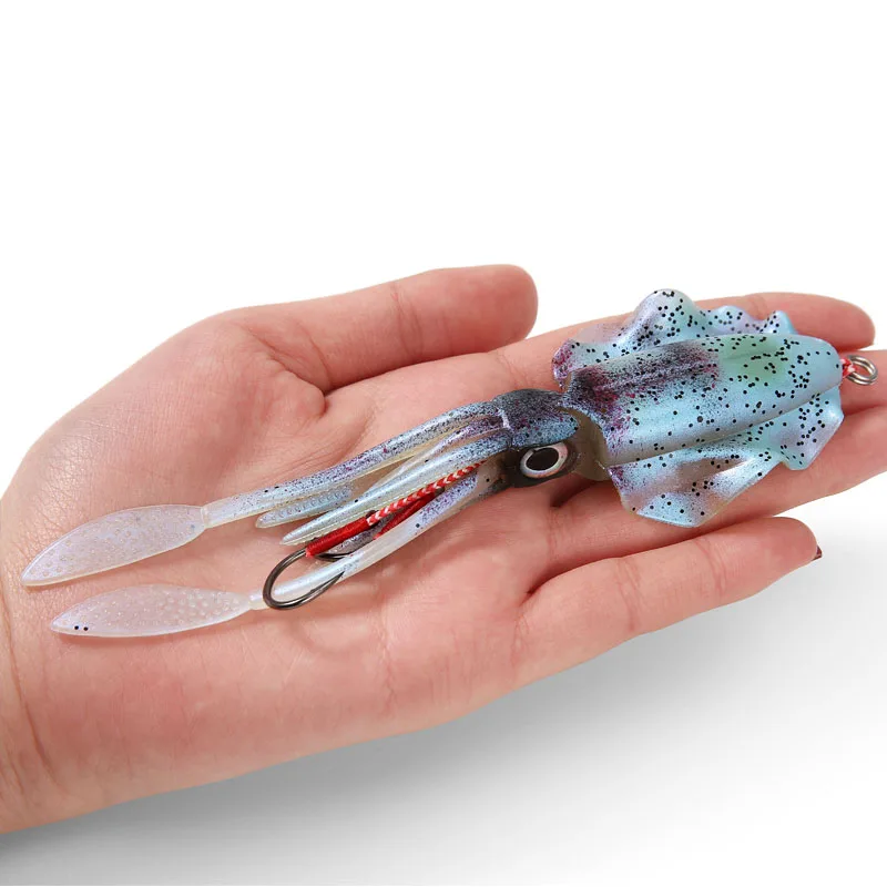 【Special Deal】Glow Fishing Soft Lure Octopus Calamar Pesca Mar Sea Fishing Wobbler Bait Squid Jigs Fishing Lures Silicone Lure