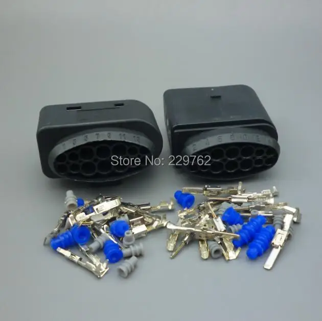 1Sets 14 Pin 14Pin car Headlight Xenon Lamp Plug auto headlight lamp socket waterproof connector 1J0973737 1J0973837 For VW
