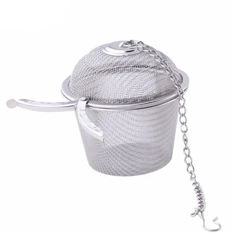 Stainless Steel Tea Infusers Mesh Ball Reusable Strainer Herbal Locking Tea Filter Infuser Spice Coffee Tea Tools LX6426