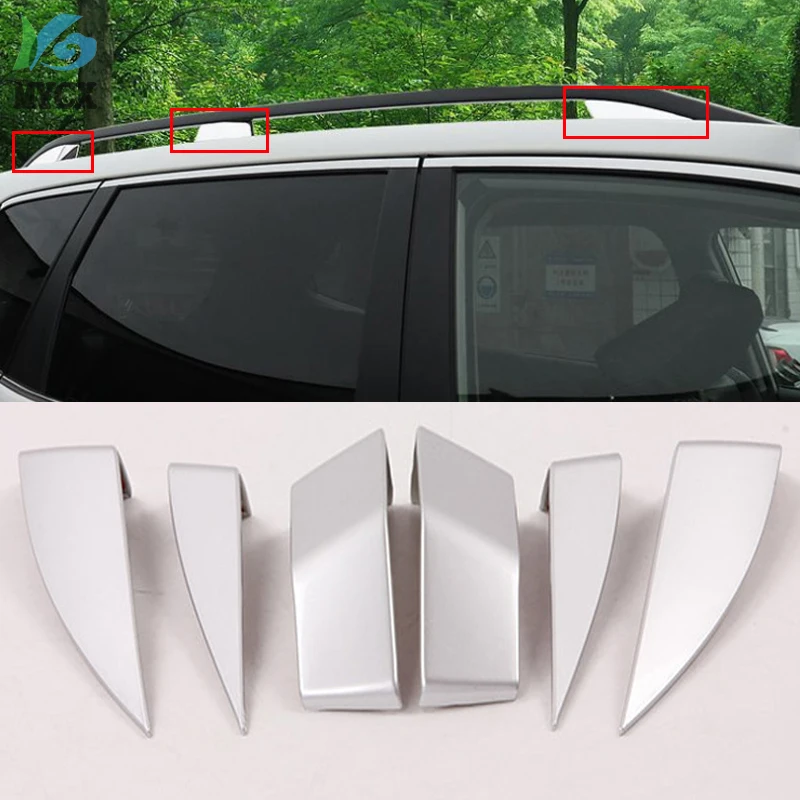 

Roof Rails Rack Luggage Carrier Bars Holder Cover Trim 6PCS ABS Matte For Subaru Forester 2019 Car Styling Accessories