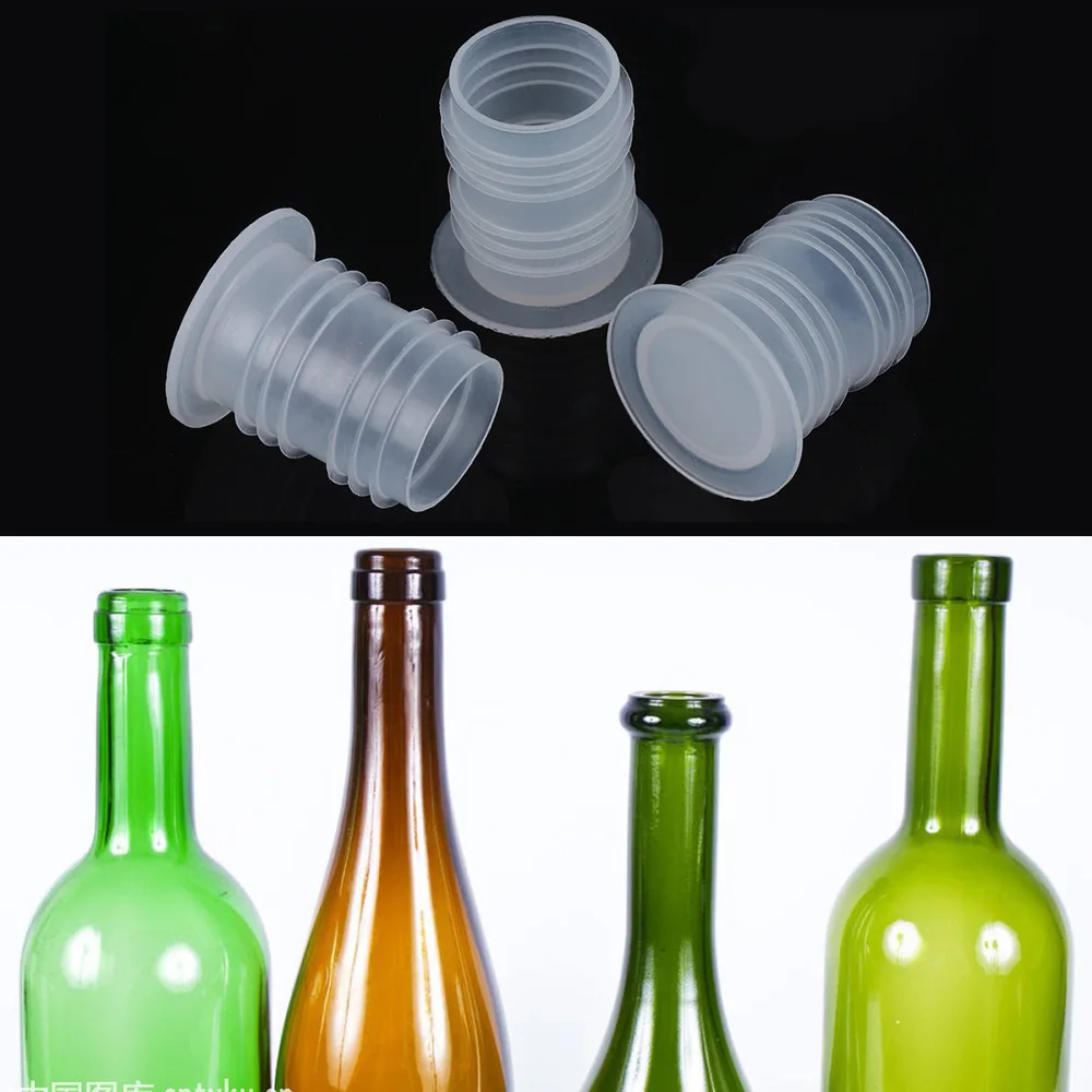 

10Pcs/set New White Plastic Wine Stopper Replacement PE Bottle Sealer Caps Plug Glass Saver Sealer Plug Kitchen Bar Tool