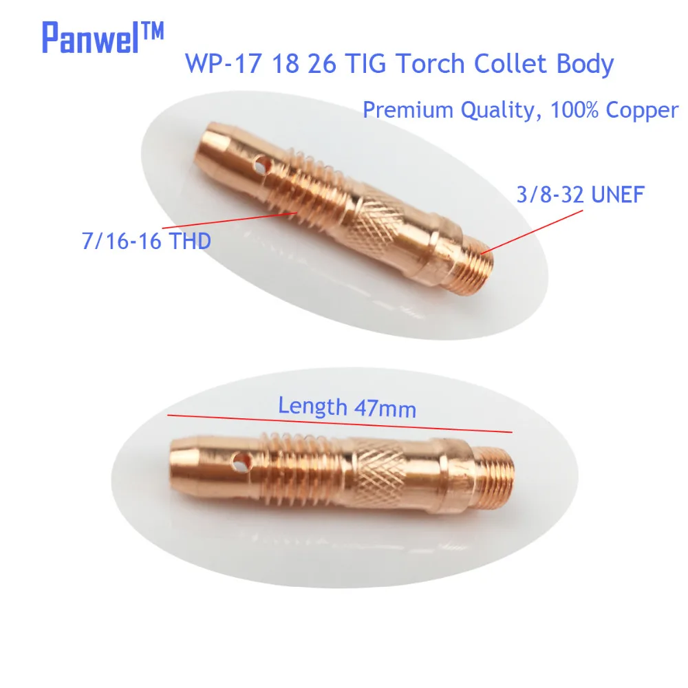 5pcs TIG Consumables Collet Body 2.0mm 5/64 inches For SR 17 18 26 DB PTA WP Torch