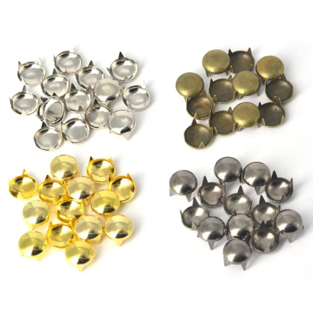 KALASO 100PCS Wholesale Dome Stud Claw Rivets DIY Craft Supplies Leathercraft Handmade Accessories 5mm/6mm/7mm/8mm/9mm/10mm/12mm