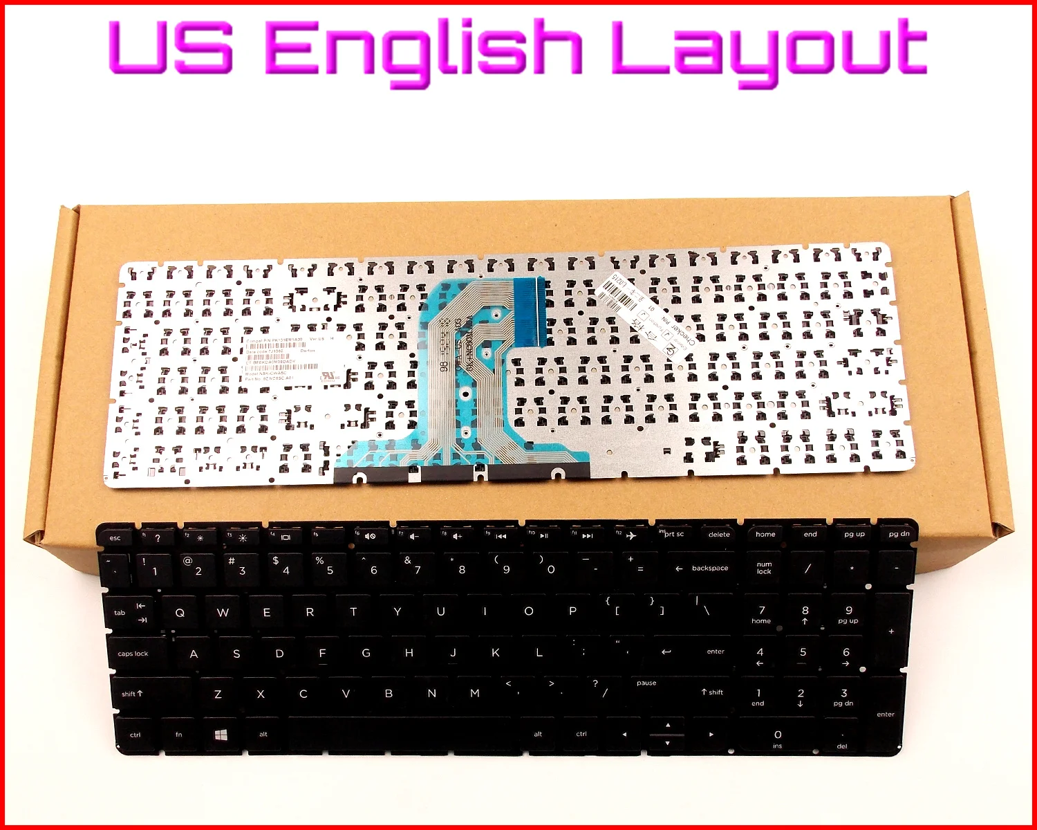 

New Keyboard US English Version for HP Pavilion 15-ac000 15-ac004ur 15-ac005ur 15-ac006ur 15-ac007ur Laptop No Frame