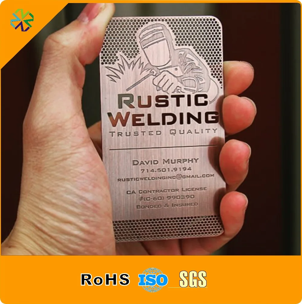 high quality stainless steel printing custom design metal plate, custom make business card