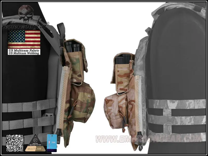 Avs jpc2.0 CPC için zip paneli ile taktik yelek aksesuar paketi için emersongear -panel MultiCam kurak em9286