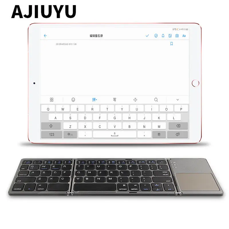 

Three folded Wireless Bluetooth Keyboard For Apple iPad Pro 11 10.5 inch 9.7 12.9 Pro10.5 Pro9.7 inch New 2017 2018 Tablets Case