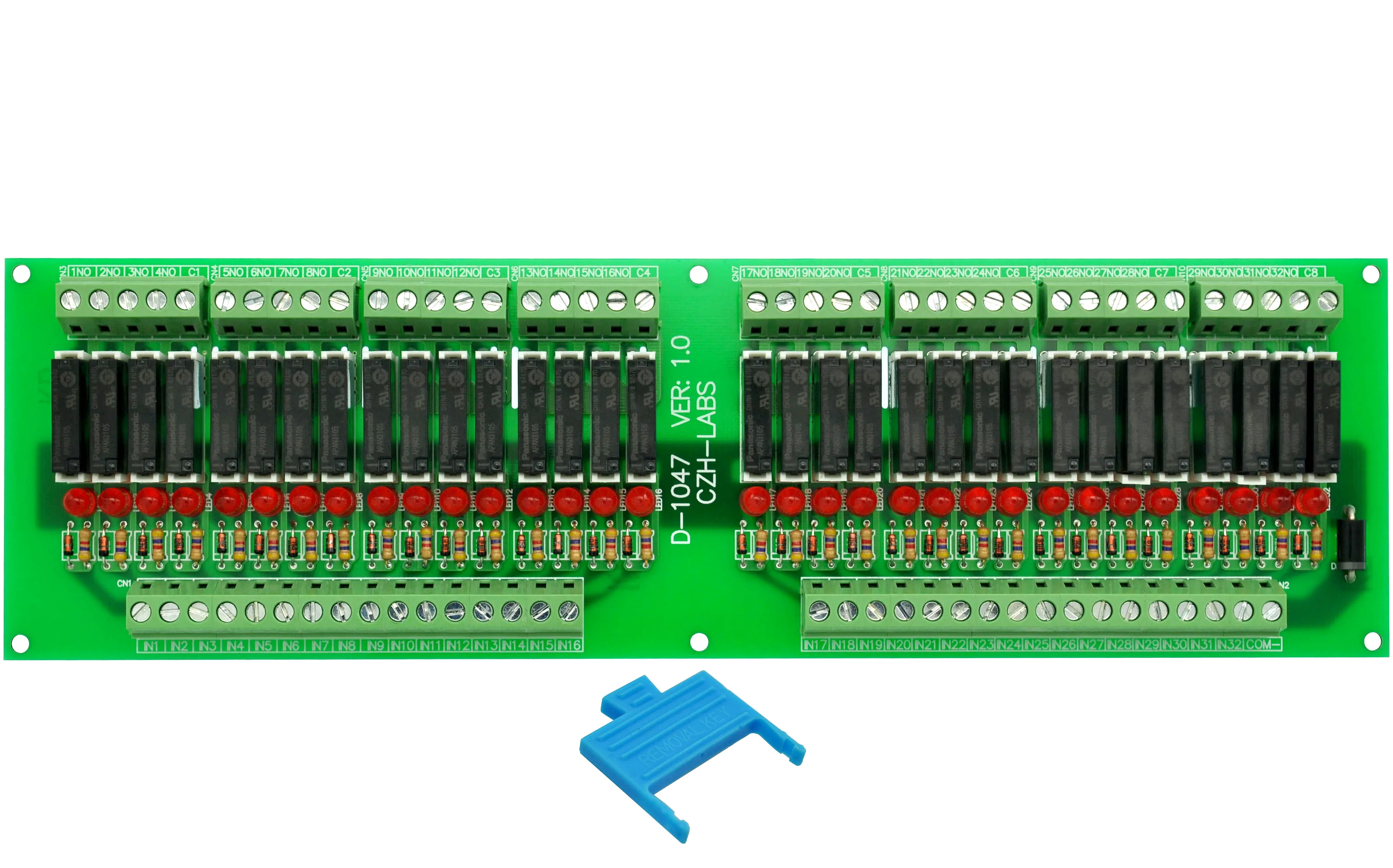 

Slim Panel Mount DC5V Source/PNP 32 SPST-NO 5A Power Relay Module, APAN3105