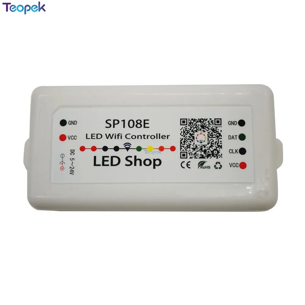 SP108E LED Wifi Magic Controller WS2811 WS2812B WS2813 Etc LED Strip Module Light Smart APP Wireless Control DC5-24V