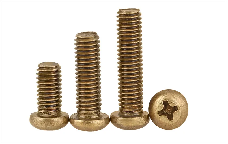 Cross Machine Pan Screws Brass Copper Gb818 M2 M2.5 M3 M4 M5 M6 Phillips Round High Electrical Pack Free Shipping Found Head