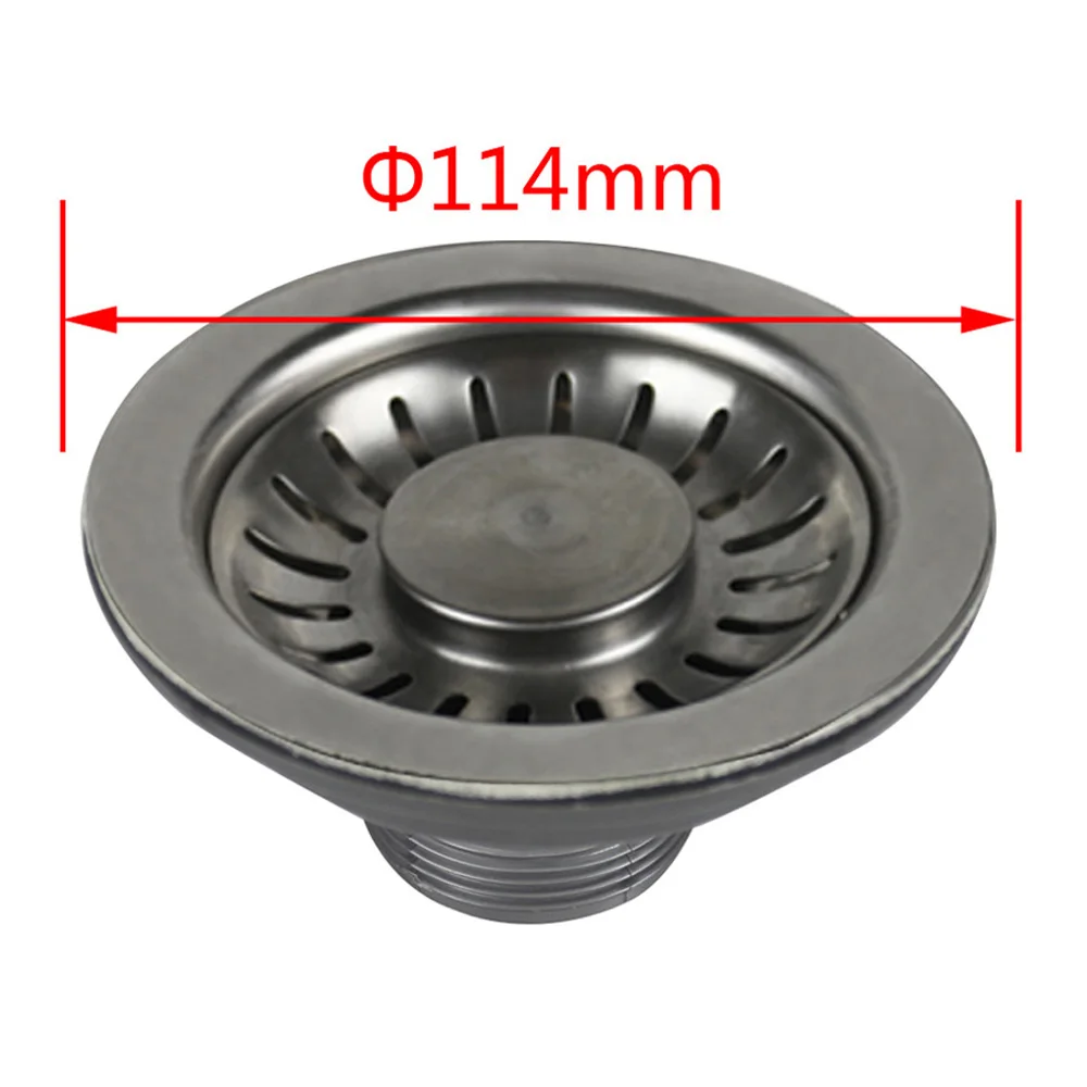 Talea Sink Drain Plug Stainless Steel Kitchen Sink Strainer Limbah Plug Food Filter Rubber Plug