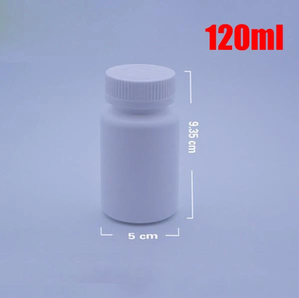 

100pcs 120ml White Child-proof HDPE Bottles,Capsules/Pills/Powder/Vitamin Plastic Bottles with White Color Push to Unscrew Caps