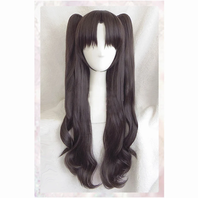 

Tohsaka Rin Cosplay Wig Fate Grand Order/Fate Stay Night Hair Wavy Synthetic Hair Anime Fate Grand Order Cosplay Wig+wig cap 24"