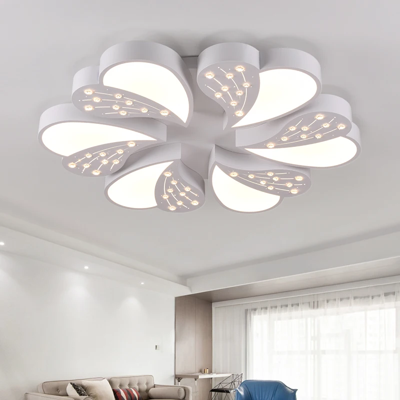 

K9 Crystal Bead Modern Led Ceiling Lights For Living Study Room Bedroom AC85-265V Lamparas De Techo Modern Led Ceiling Lamp