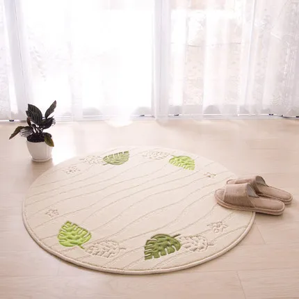 Round Floor Carpet for Computer Chair, Chair Cushion, Dressing Table, Basket Mat, Rocking Blanket, Turtle Bamboo Pattern