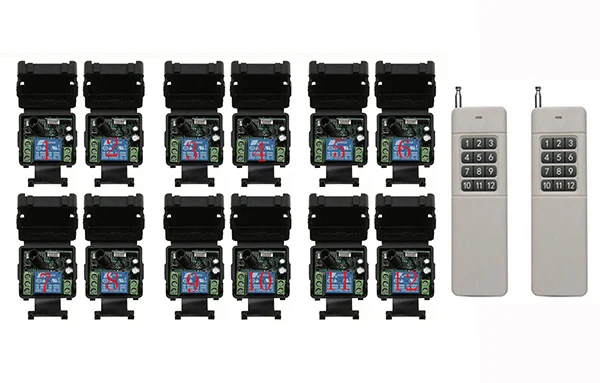 

DC 12V 1CH RF Wireless Remote Control Relay Switch light /lamp/ window/Garage Doors shutters projection screen