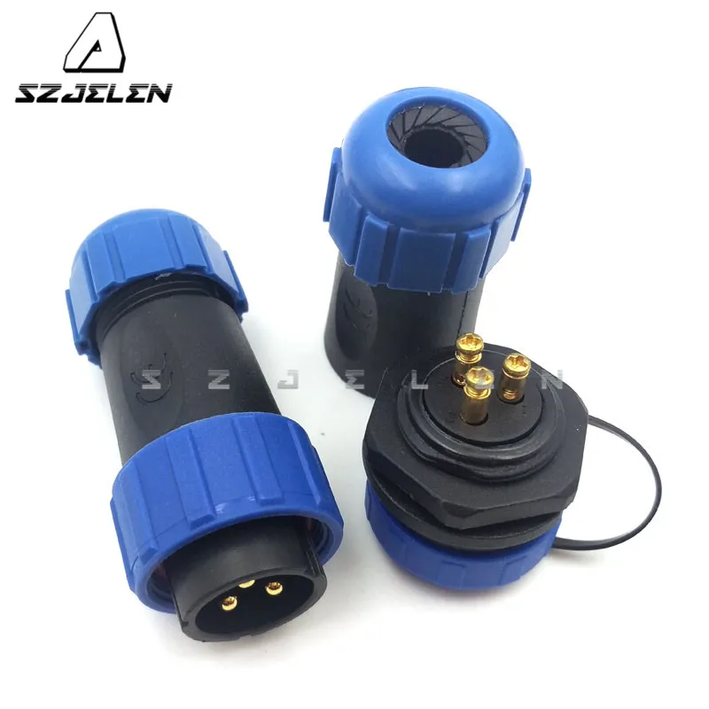 SP2110/SY2112, No Need To Weld,Retail And Wholesale 3 Pins ,IP68,Waterproof Connector Plug And Socket