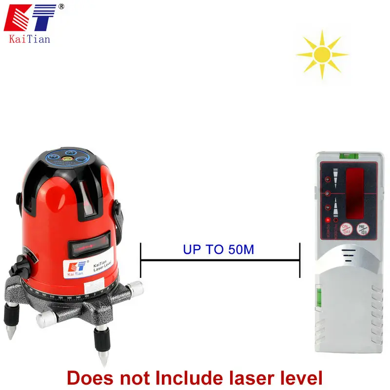 KaiTian Level Laser Receiver Professional High Precision Outdoor Detector For Green 4D Red 12 Line Self-Leveling Laser Level 360