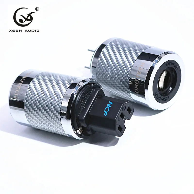 Электрический разъем XSSH Audio YIVO OEM ODM Сделай Сам углеродное волокно с родиевым покрытием Штекерный разъем переменного тока 15 а 20 А NEMA США 3 штыр...