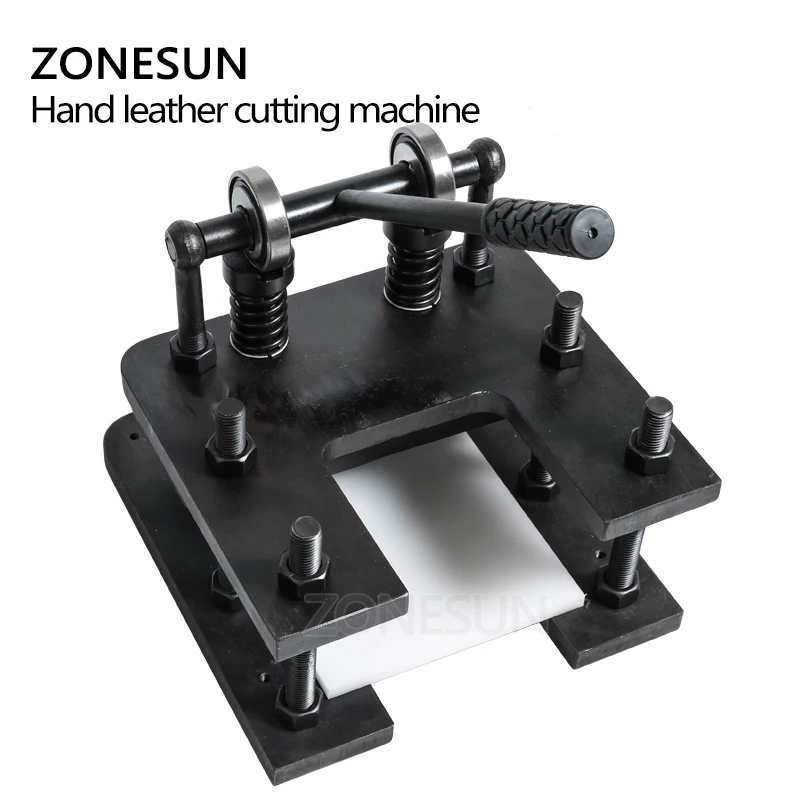 ZONESUN 26x13cm Hand leather cutting machine DIY wallet bag photo paper PVC/EVA sheet mold cutter leather Die cutting tool