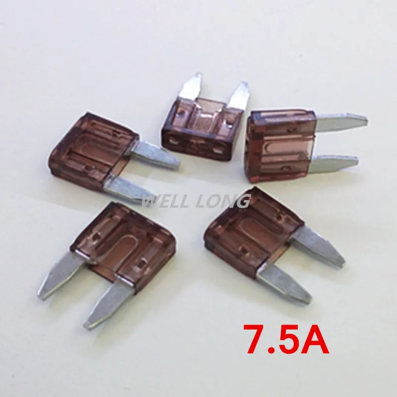 

(100 pcs/lot)7.5A Car Vehicle Auto Mini blade ATO Fuse, 7.5 Amp, Automotive Fuse.