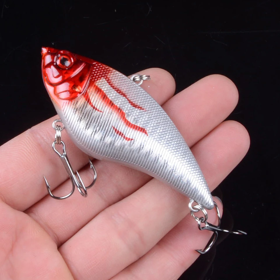 1pcs 7.5cm 15.5g Fishing Lures Lifelike VIB bait Artificial Make Crankbait Hard Baits 3D Eyes 5 colors Available Fishing Tackle