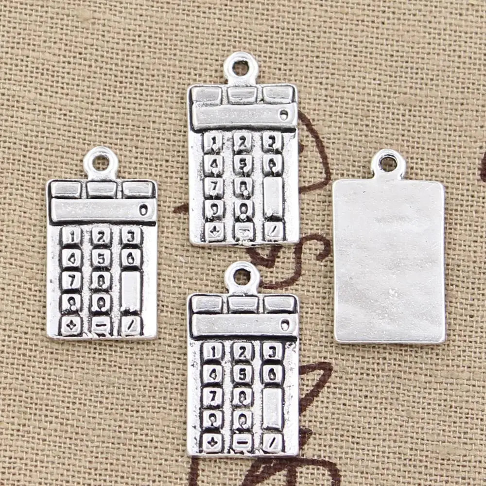 8pcs Charms Calculator Counter 23x13mm Antique Making Pendant fit,Vintage Tibetan Bronze Silver color,DIY Handmade Jewelry