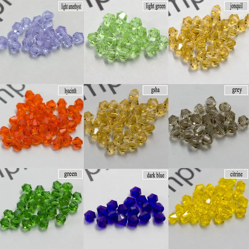 Buy 1 get 1 free! Crystal Bicone Beads Top quality glass loose Spacer Beads clothing beads, Bracelet necklaces accessories