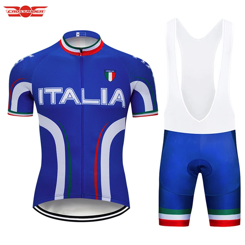 

Crossrider 2022 Team ITALIA Cycling Jersey Pants Set MTB Bike Clothing Ropa Ciclismo Breathable Bike Wear Short Maillot Culotte