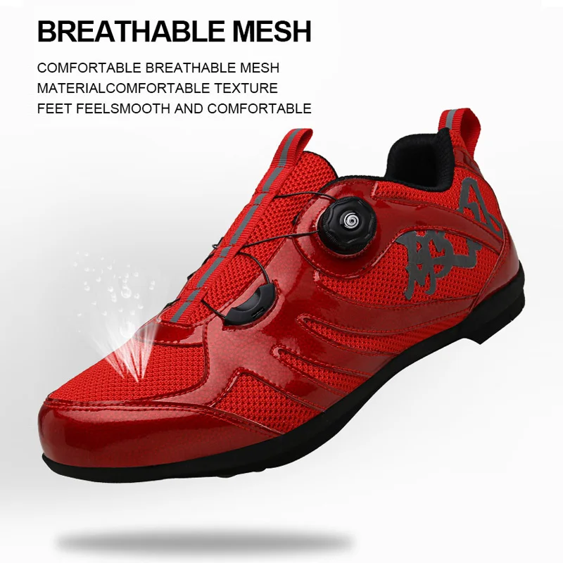 GOMNEAR MTB Leisure Cycling Shoes Men Bike Racing Shoes Athletic Self-Locking Sneakers Bicycle Breathable Zapatillas Ciclismo