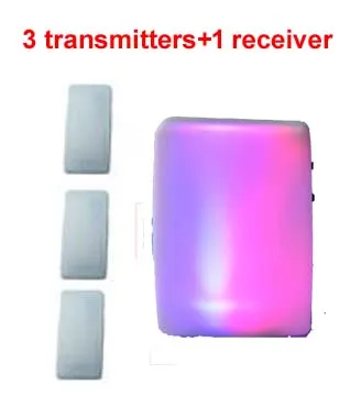 3 trasmettitori + 1 ricevitore Nuovo arrivo smart home wireless remoto flash Campanello musicale colorato adatto per non udenti