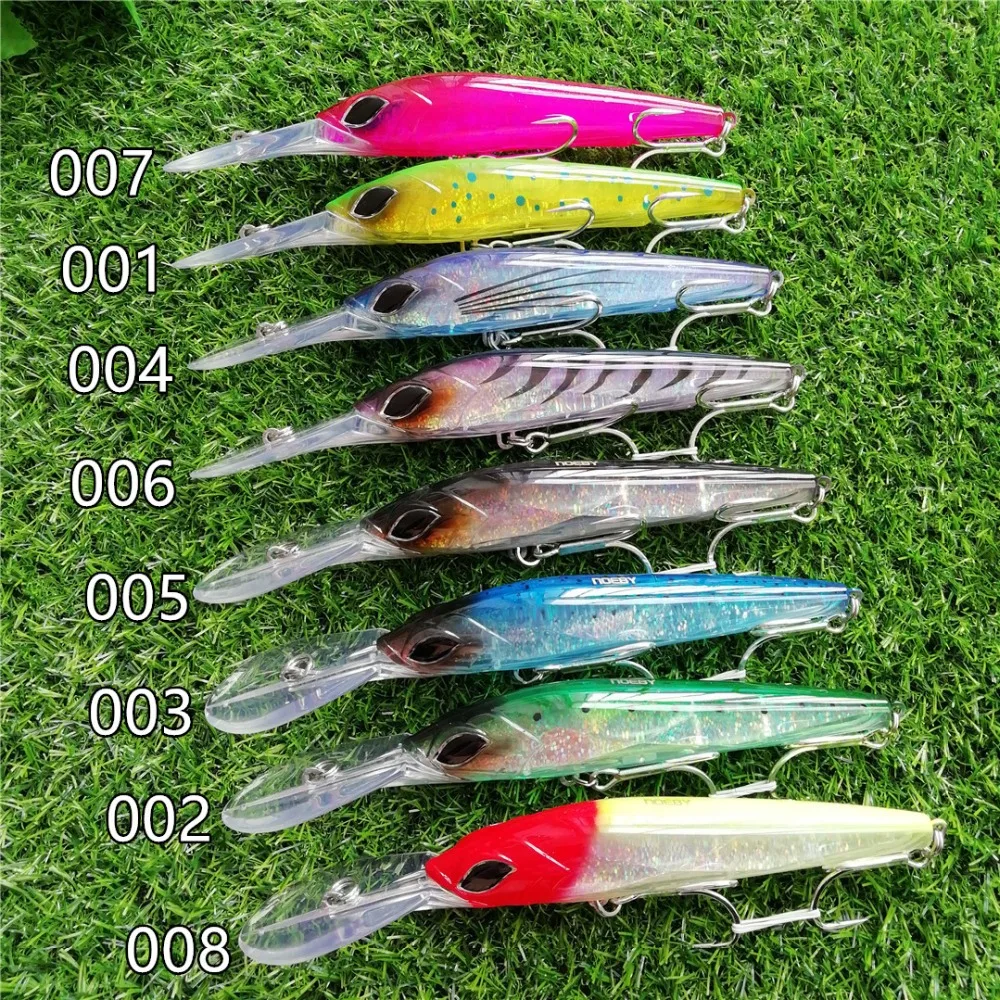 NOEBY 1PC 18cm 90g galleggiante 5-6.5m minnow esca dura esca da pesca pesca a traina d\'altura esca da pesca big crankbait wobbler