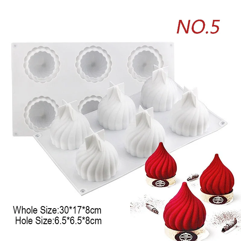 DIY Cake Mold 3D Silicone Molds for Baking Dessert Mousse Kitchen Bakeware Tools Art Cake Form Tray Mould