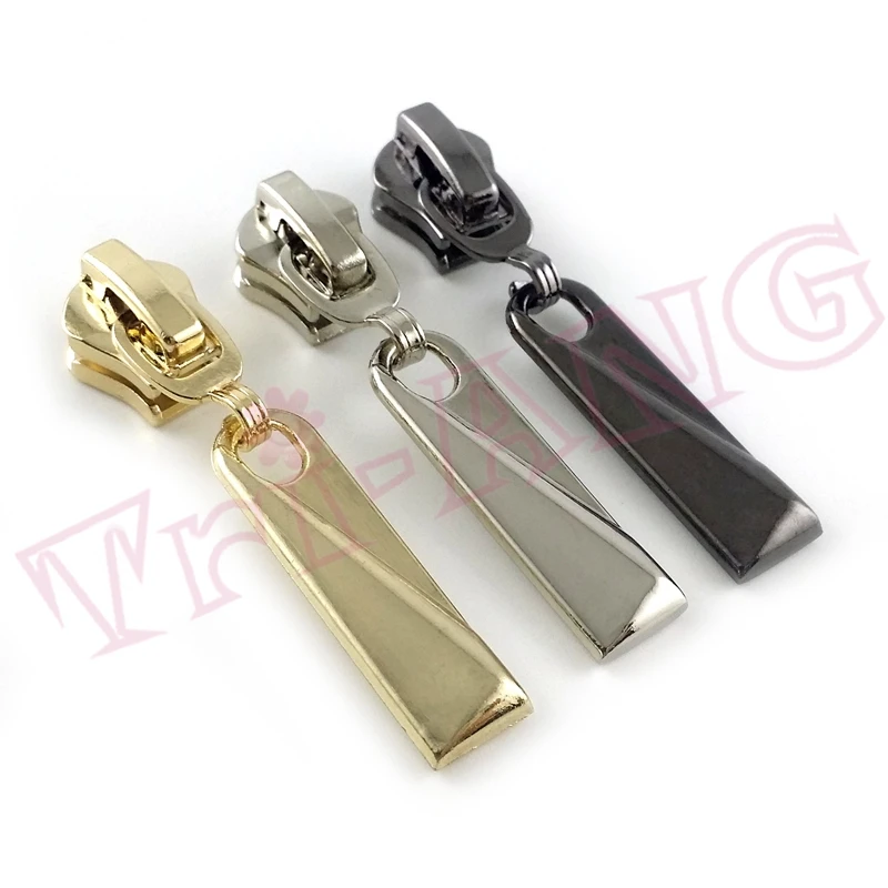 Simple Plating 5 # Zipper Sliders for Metal Nylon Resin Zipper, 20 PCs/Lot