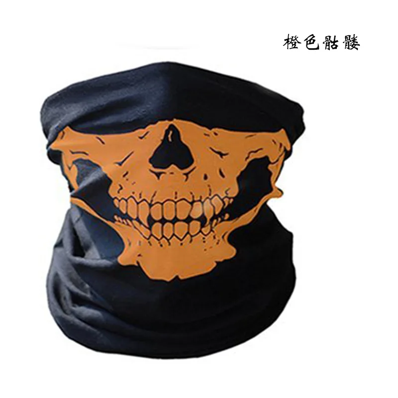 Skull Printed Men Women Magic Scarf Polyester Scarves Motorcycle Climbing Sports Bandanas Headwear Tubular Cap Tube Face Mask