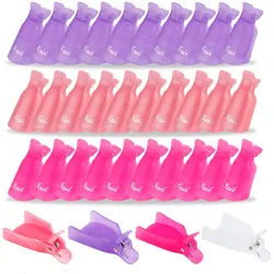 Lot de clips en plastique pour enlever le vernis à ongles, 10 pièces, accessoire de manucure, dégraissant