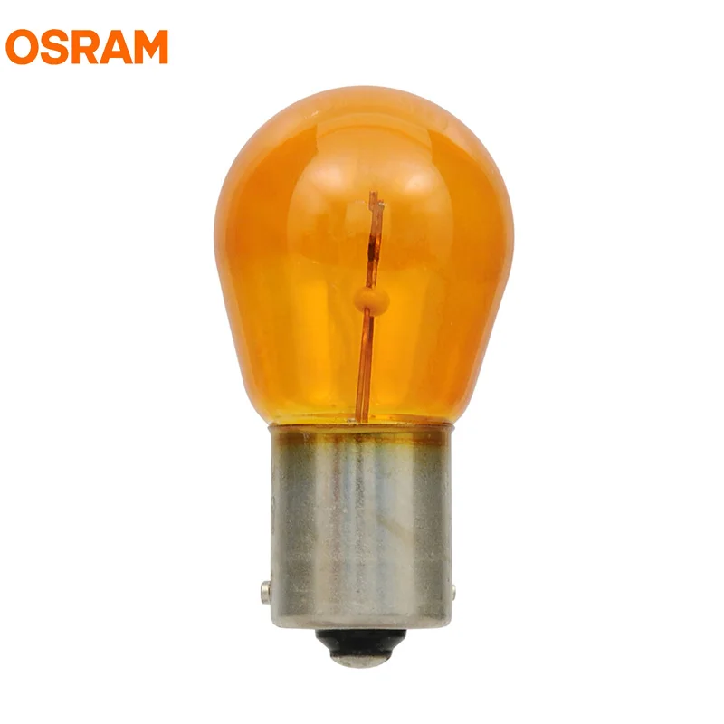 10pcs OSRAM 7507 PY21W S25 BAU15s 12V 21W Yellow Amber Metal Bases Turn Signal Lamps Brake Light OEM Car Halogen Bulb