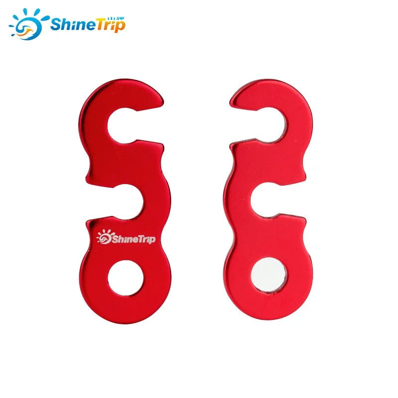 ShineTrip 10pcs Tent Rope Buckles Aluminum Alloy Outdoor Camping Wind Rope Stopper Wigwam Awning Adjustable Buckle