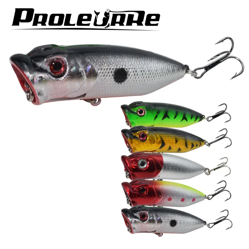 

Proleurre 1Pcs 7cm 10g 3d Eyes Popper Hard Bait Isca Japan Topwater Wobblers Fishing Lures Pesca Crankbait Fishing Tackle