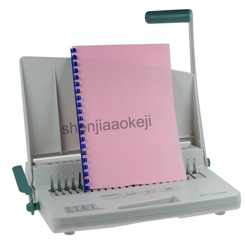 

GD-5200B Bookbinding machine rubber ring clamp binding machine 21 hole comb type contract text manual punching machine 1pc