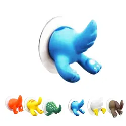 Lovely Cartoon Animal Tail Shape Sucker Kitchen Bathroom Wall Hook Strong Vacuum Suction Cup Hot