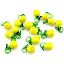 GLOWCAT 4pcs 21893 Fruit Pear Shape Charm Pendant Glass Charms For Kids Earrings Necklace DIY Jewelry Making Supplies