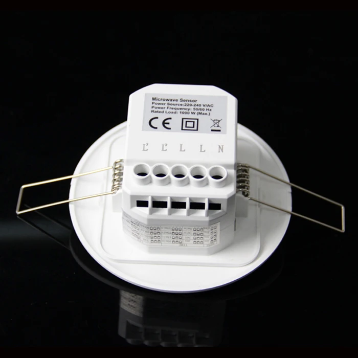 High Quality Microwave radar sensor 220V-240V Ceiling human body induction switch dark outfit embedded Auto On Off Lights Lamps