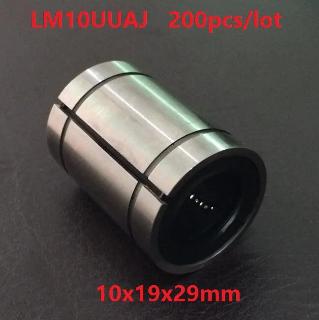 

200pcs/lot LM10AJ LM10UUAJ 10mm adjustable AJ type linear ball motion bearings bush bushing CNC 10x19x29mm